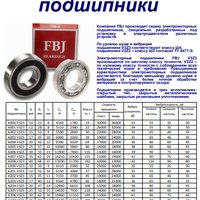 Электромоторные подшипники FBJ