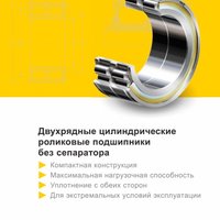 Двухрядные цилиндрические роликовые подшипники без сепаратора NKE